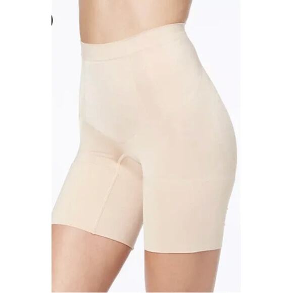 Spanx High Waist‎ Shapewear Mid-Thigh Sculpting Short Soft Nude Size XL NWOT - Picture 1 of 4